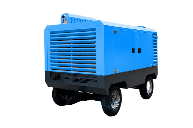 Portable screw air compressor